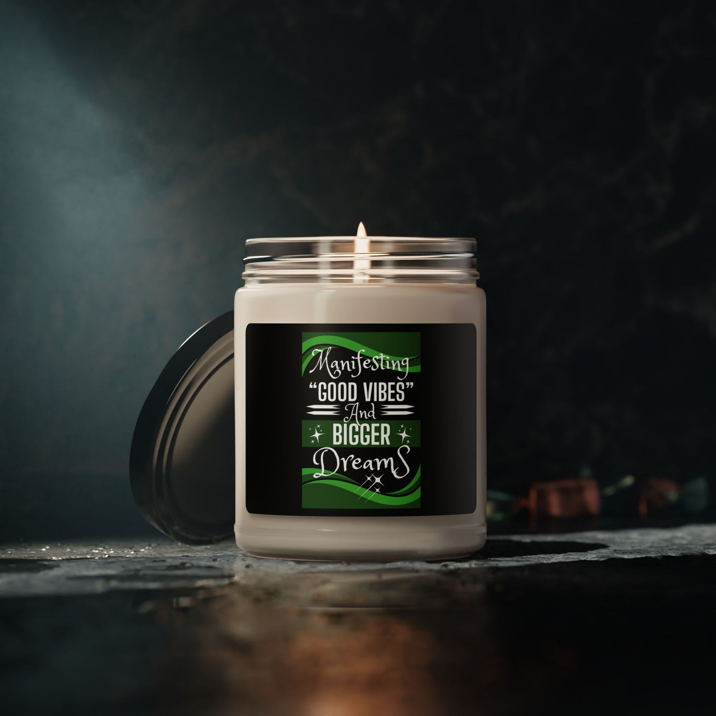 "GOOD VIBES" Scented Soy Candle, 9oz
