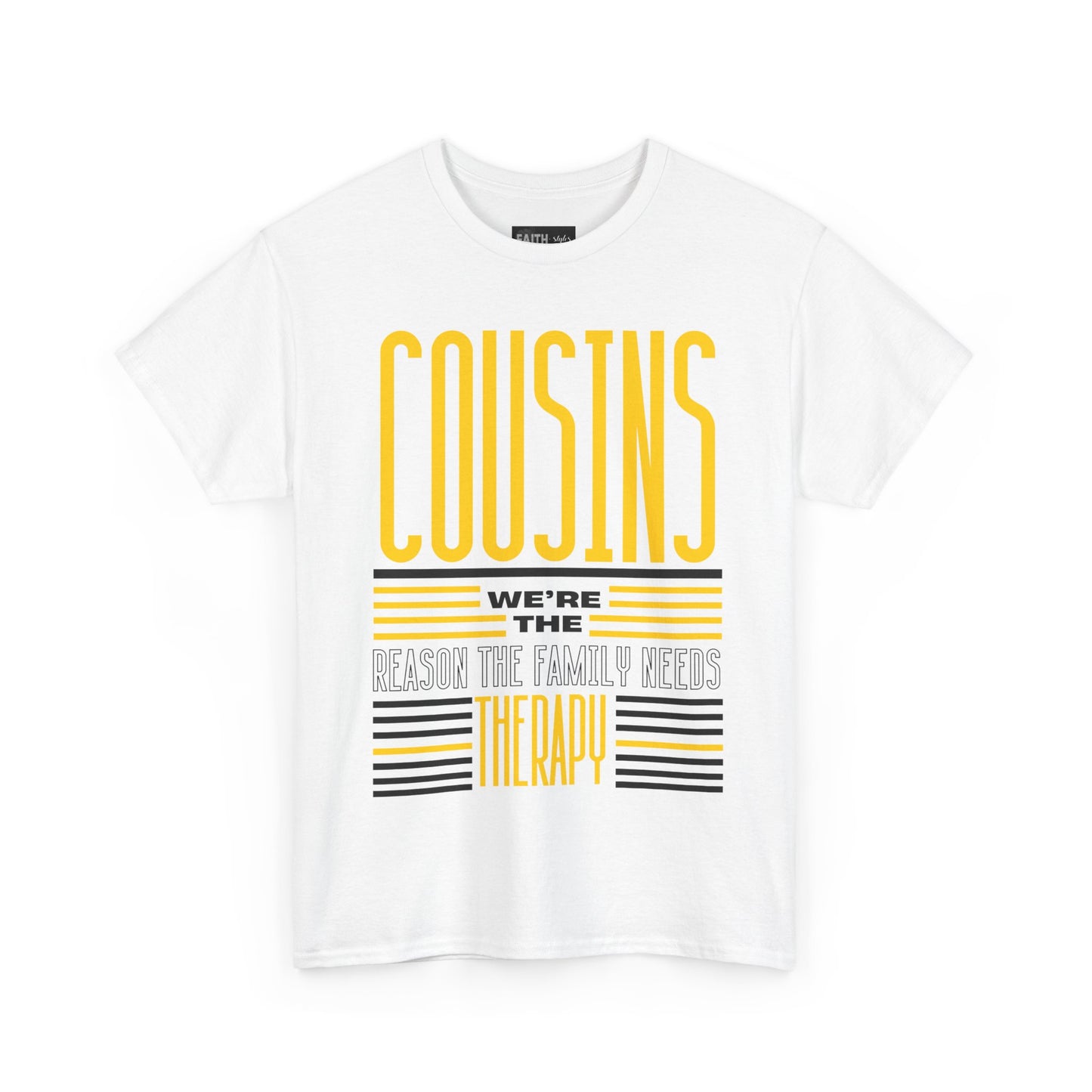 Cousins Therapy Tees, Family Reunion Shirt, Casual Wear, Gift for Cousins, Fun Family Quote Tee