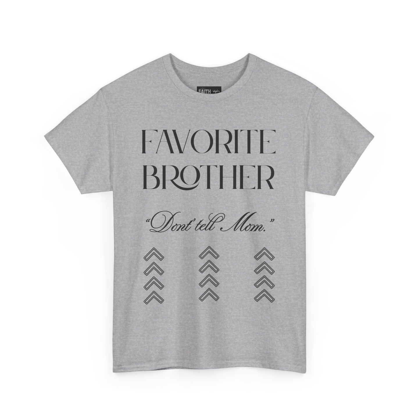 Favorite Brother Unisex Heavy Cotton Tee - Perfect Gift for Siblings, Casual Wear, Birthday, Family Reunion, Everyday Comfort
