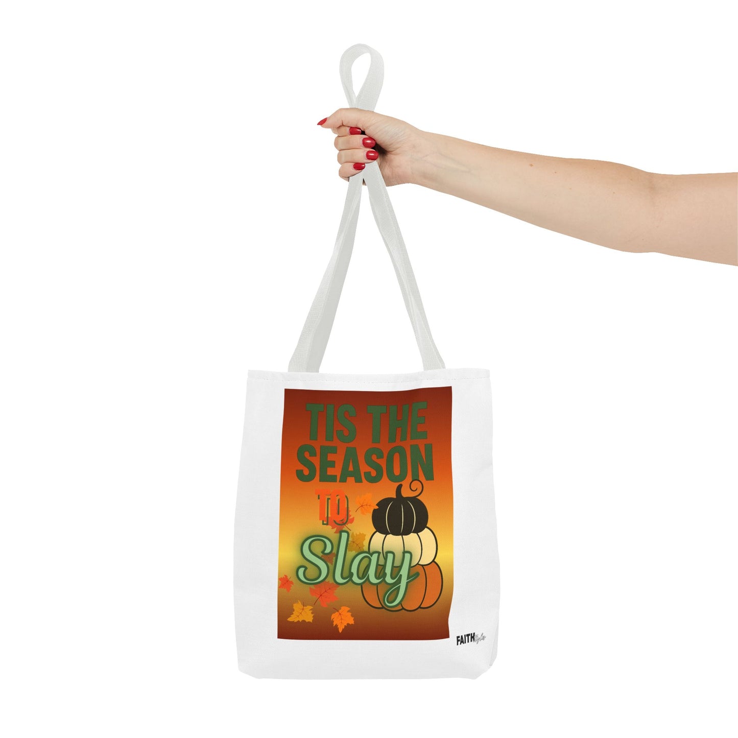 FaithStyles Seasonal Tote Bag: 'Tis the Season to Slay | Fall Shopping Bag, Halloween Tote, Autumn Handbag, Gift Bag, Eco-Friendly Tote