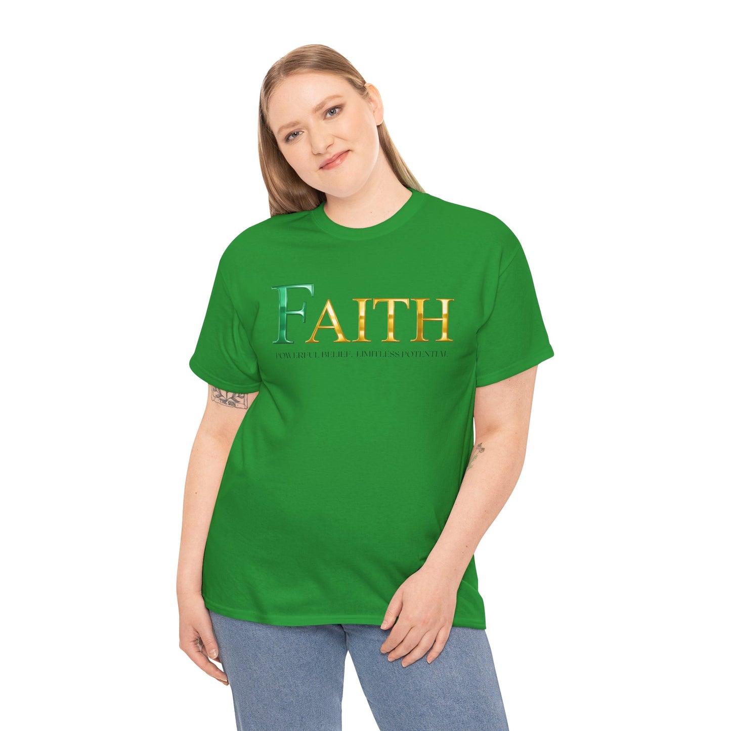 Faith Unisex Heavy Cotton Tee - Inspirational Shirt, Everyday Wear, Faith-Based Gift, Motivational Apparel, Casual Style