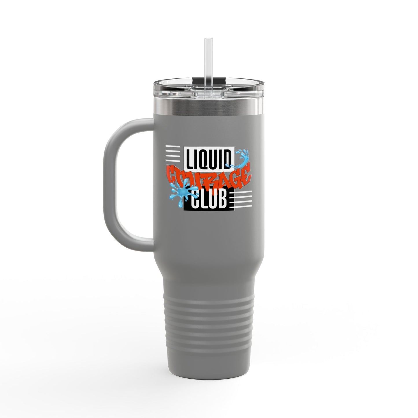 Liquid Courage Insulated Travel Mug | 40oz Travel Cup, Unique Camping Gift, Motivational Coffee Cup, Adventure Drinkware, Outdoor Mug