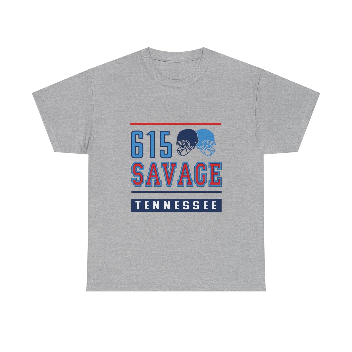 615 Savage Tennessee Male Heavy Cotton Tee - Casual Wear, Sports Fan Apparel, Gift for Him/Her, Tennessee Pride Shirt, Everyday Comfort