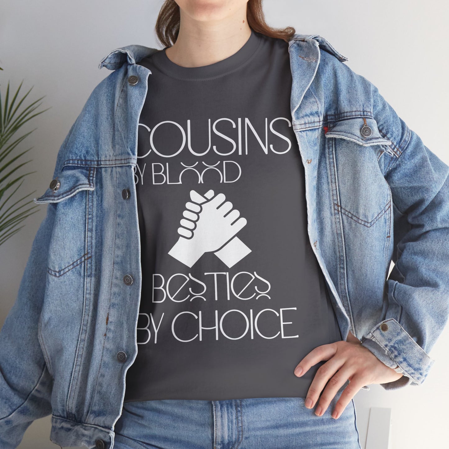 Cousins & Besties Tee, Unisex Heavy Cotton T-Shirt, Family Reunion Apparel, Friendship Gift, Casual Wear, Summer Style