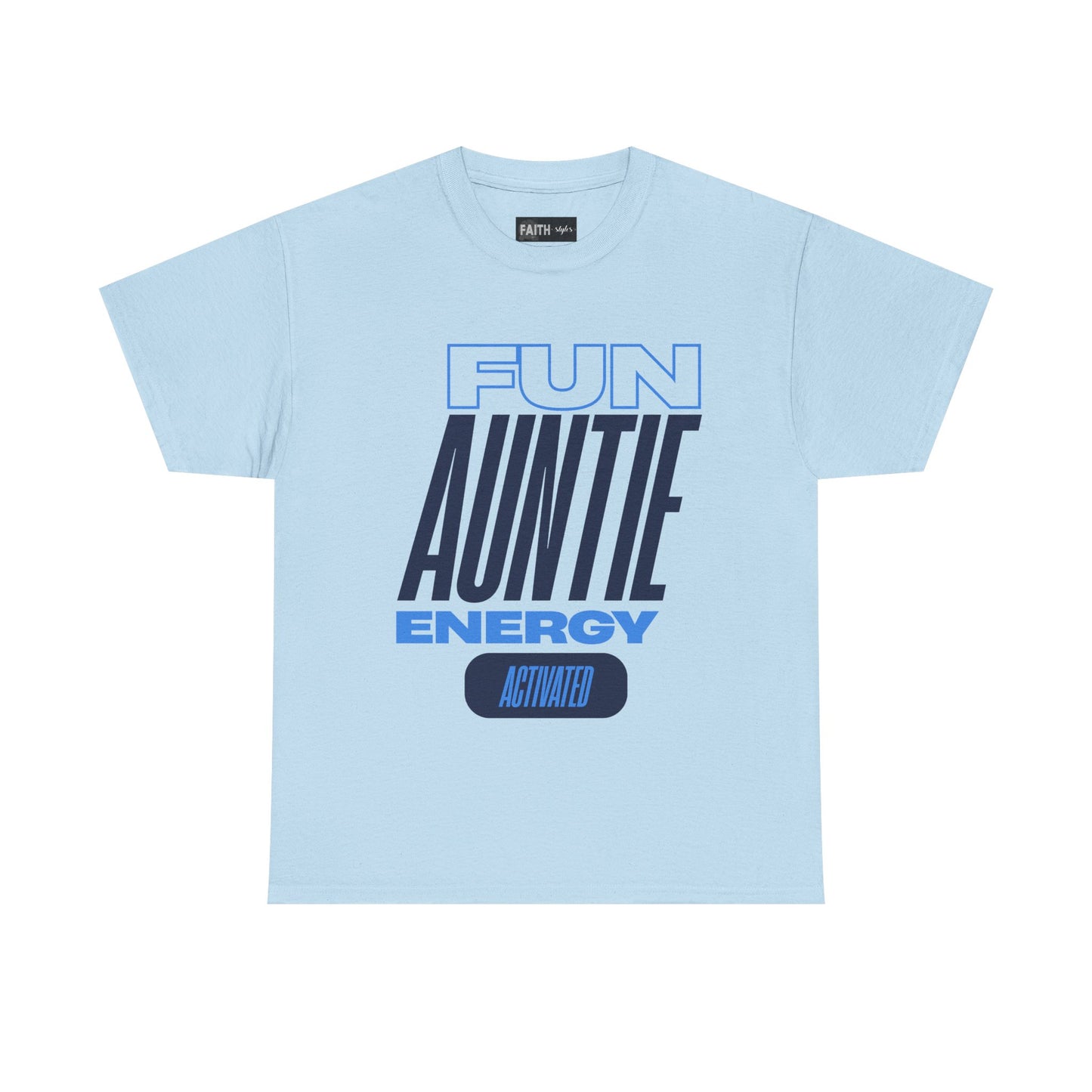 Fun Auntie Energy Activated Tee - Perfect Gift for Cool Aunts, Casual Wear, Gifting, Family Celebrations, Aunt's Day
