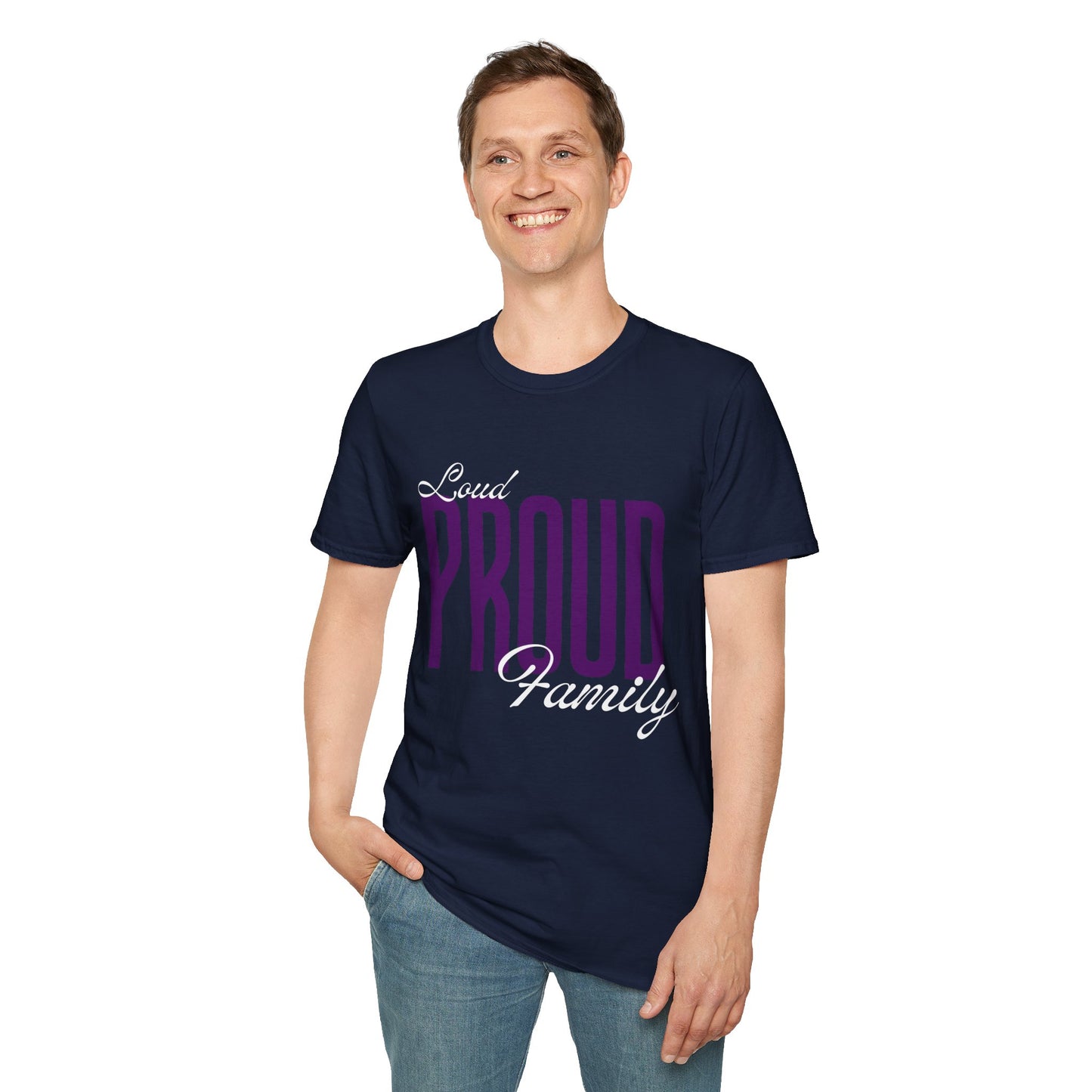 Proud Family Unisex T-Shirt, Lightweight Tee, Family Reunion Gift, Holiday Apparel, Personalized T-Shirt, Soft Cotton Top