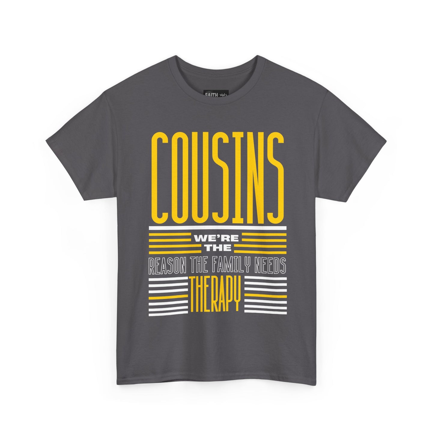 Cousins Therapy Tees, Family Reunion Shirt, Casual Wear, Gift for Cousins, Fun Family Quote Tee