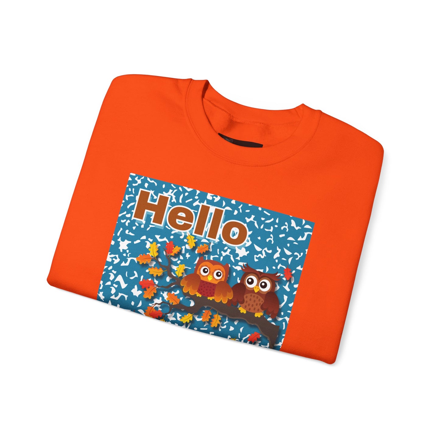 Autumn Owl Crewneck Sweatshirt, Cozy Fall Apparel, Seasonal Gift, Halloween, Thanksgiving, Cute Sweatshirt, Unisex Fall Fashion