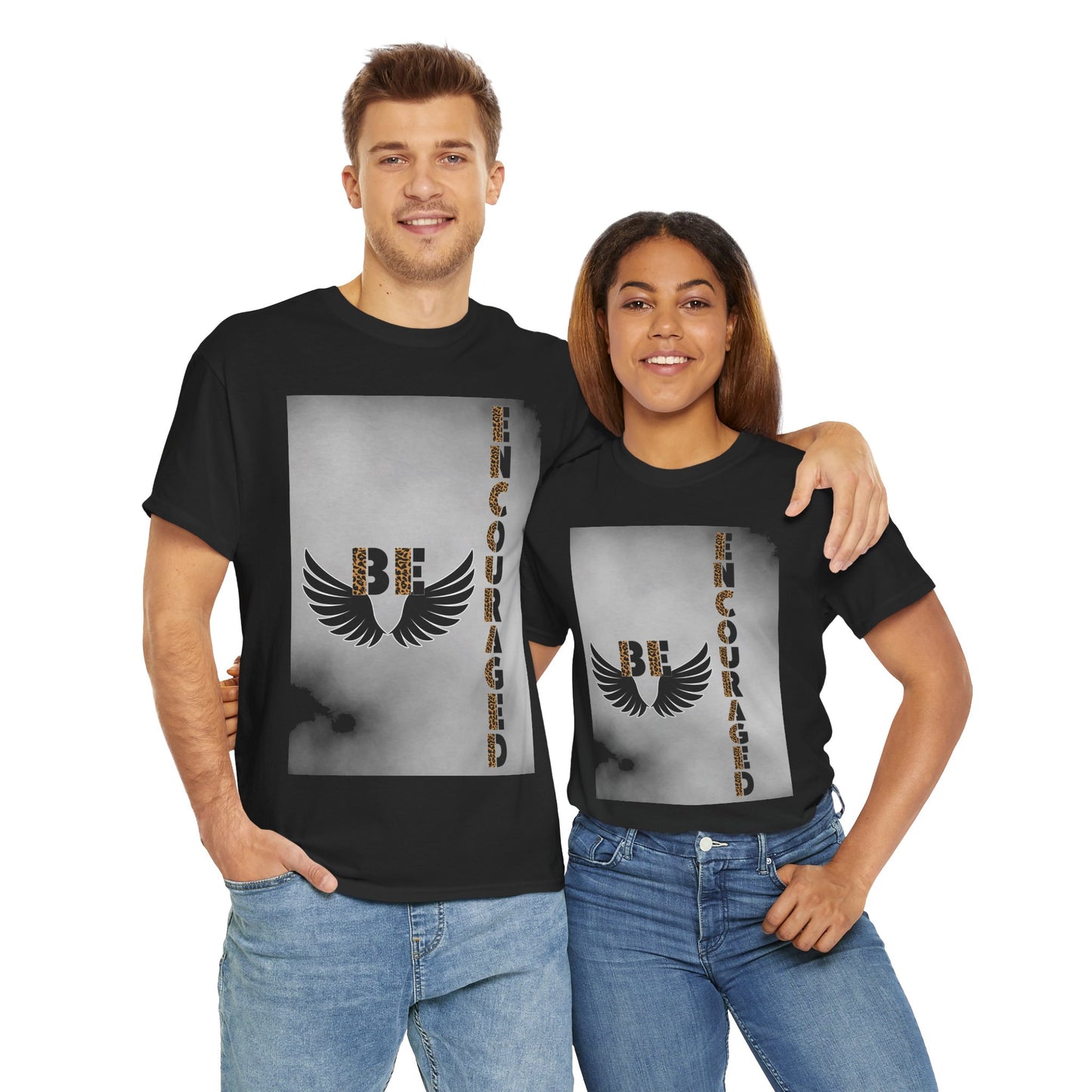 Be Encouraged Unisex Heavy Cotton T-shirt- Inspirational Gift, Motivational Shirt, Casual Wear, Everyday Reminder, Uplifting Apparel