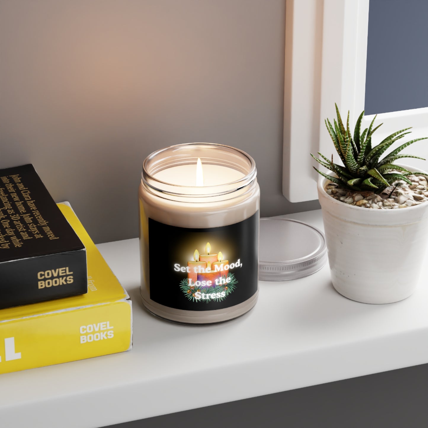 Relaxing Scented Soy Candles, Aromatherapy Candle, Stress Relief Candle, White Lid Candle, Home Decor