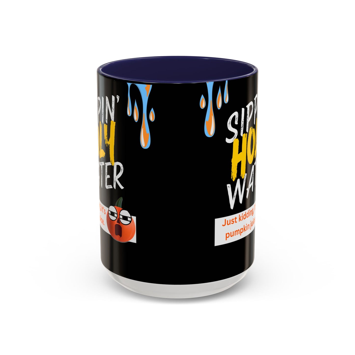 Sippin' Holy Water Coffee Mug, Funny Pumpkin Juice Mug, Halloween Coffee Cup, Unique Gift for Fall, Cute Office Mug, Quirky Kitchenware