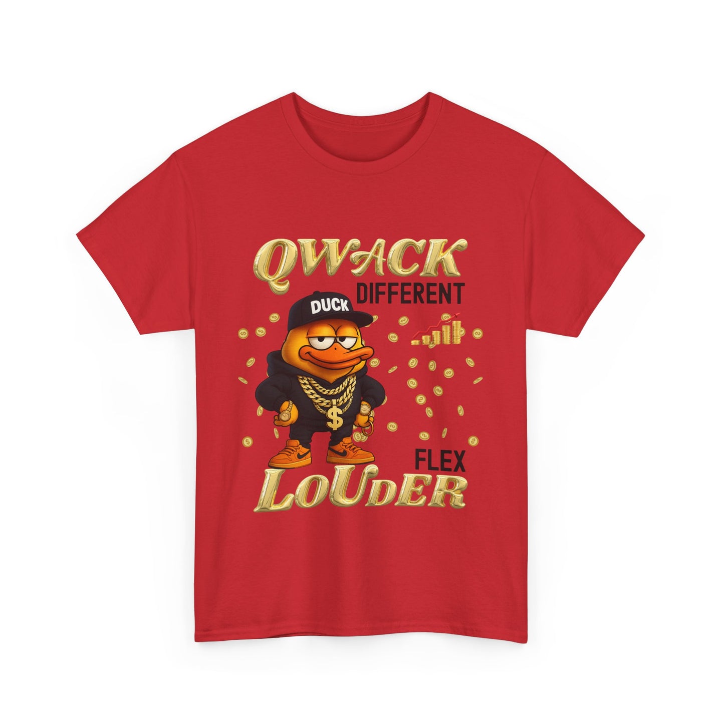Qwack Different Unisex Heavy Cotton Tee, Fun T-Shirt, Gift for Duck Lovers, Casual Wear, Streetwear Style, Summer Vibes