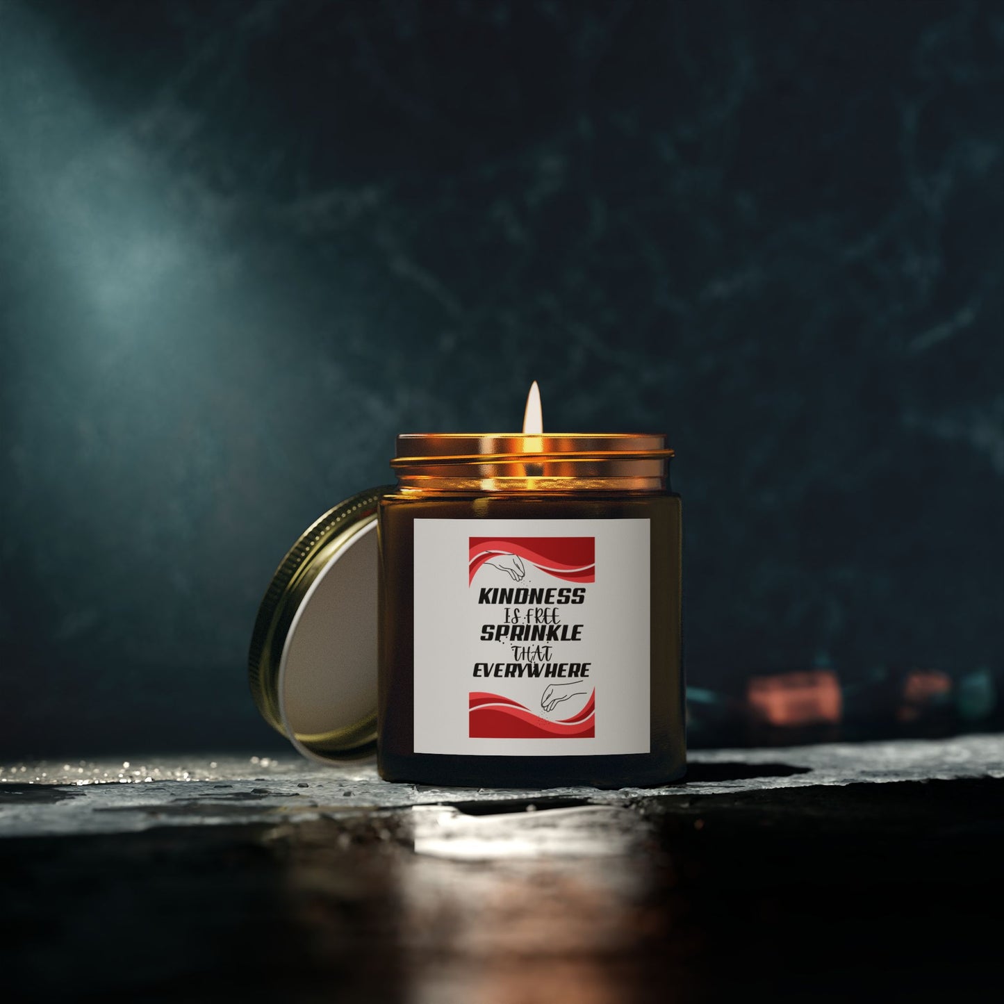 "KINDNESS IF FREE" Scented Candles, Coconut Apricot Wax (4oz, 9oz)