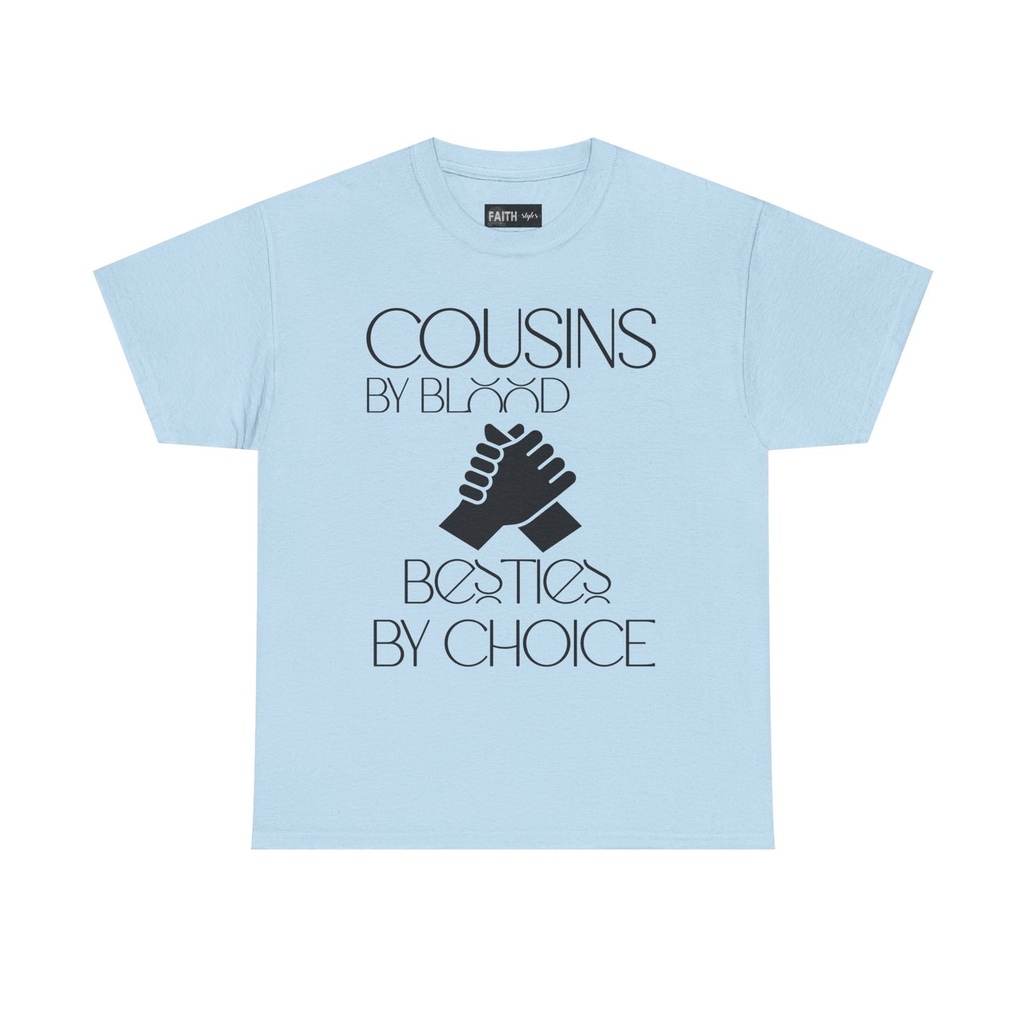 Cousins & Besties Tee, Unisex Heavy Cotton T-Shirt, Family Reunion Apparel, Friendship Gift, Casual Wear, Summer Style