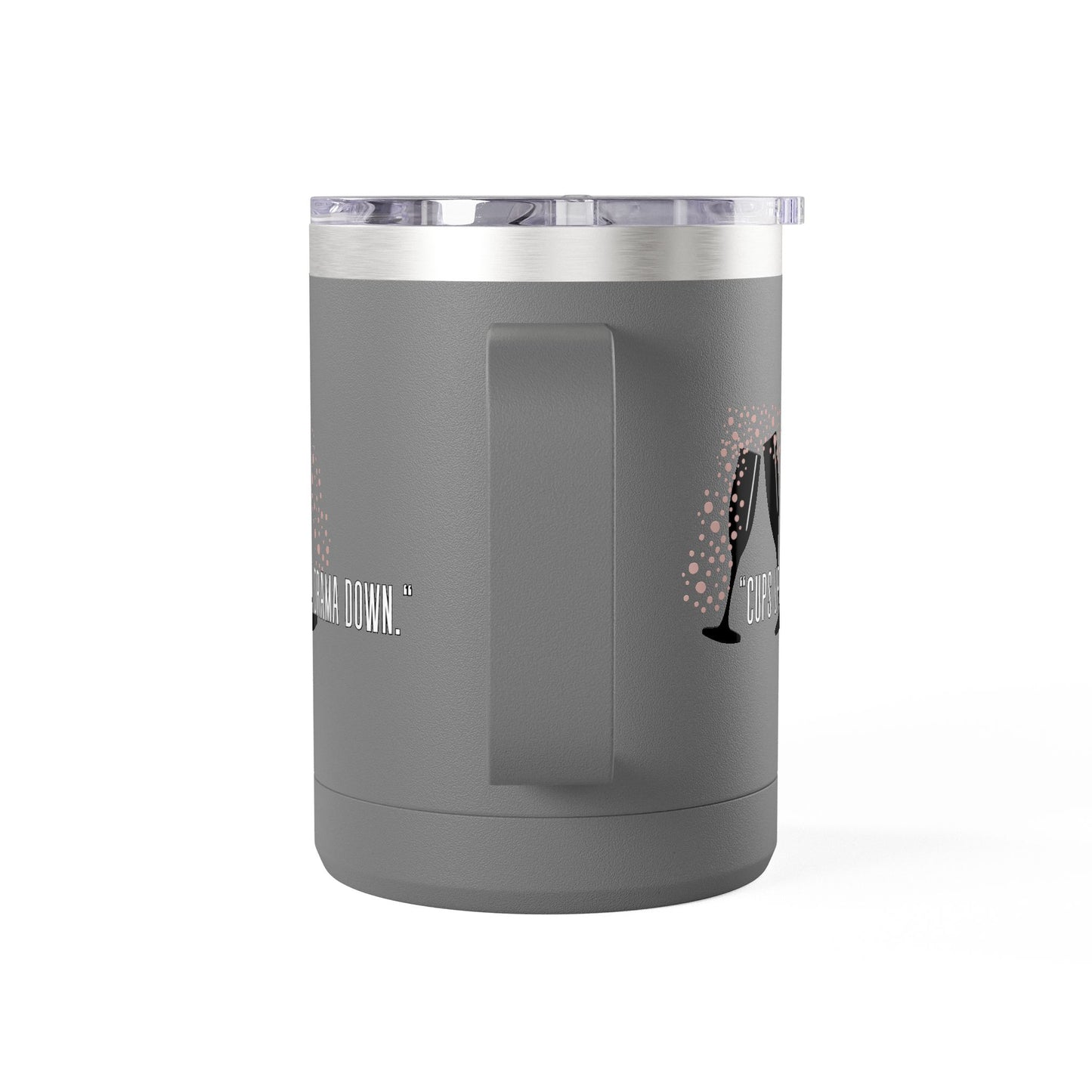 Celebratory Coffee Mug Tumbler, Cheers Gift for Friends, 15oz Drinkware for Parties, Birthdays, Wedding, Fun Gatherings