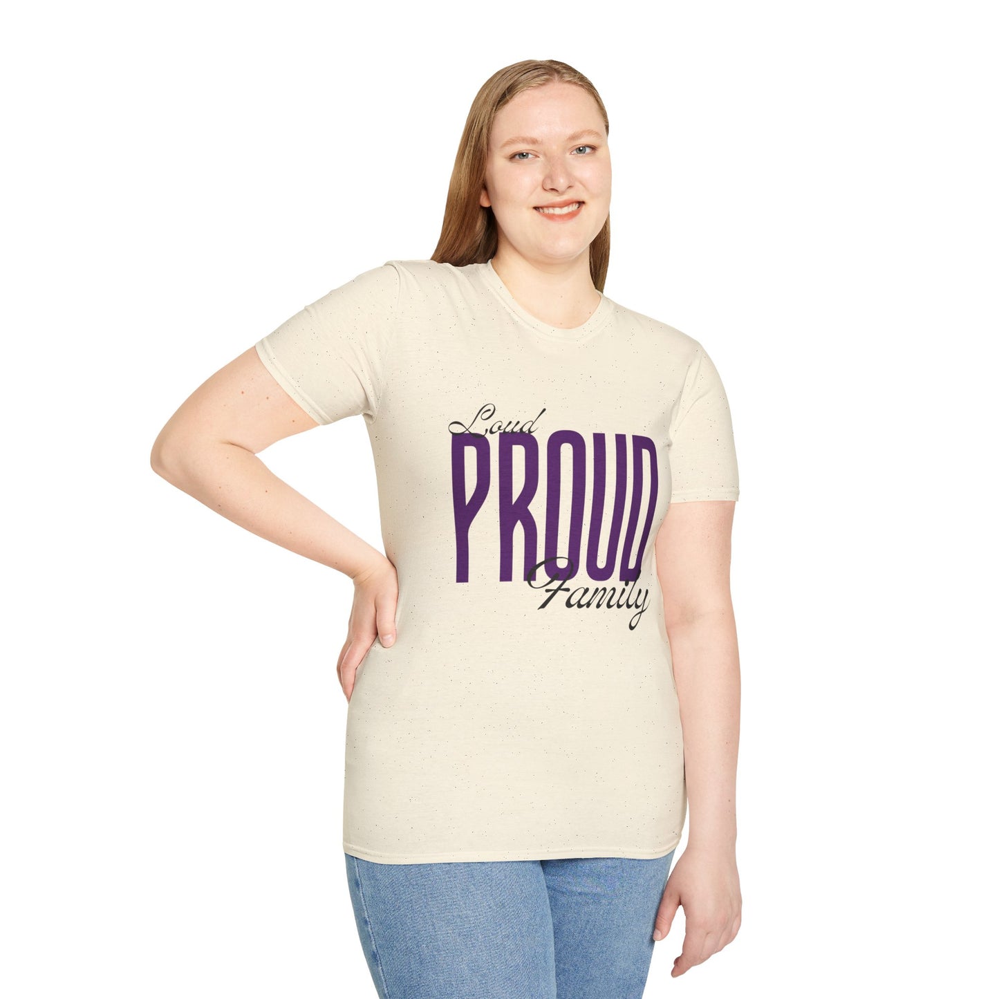 Proud Family Unisex T-Shirt, Lightweight Tee, Family Reunion Gift, Holiday Apparel, Personalized T-Shirt, Soft Cotton Top