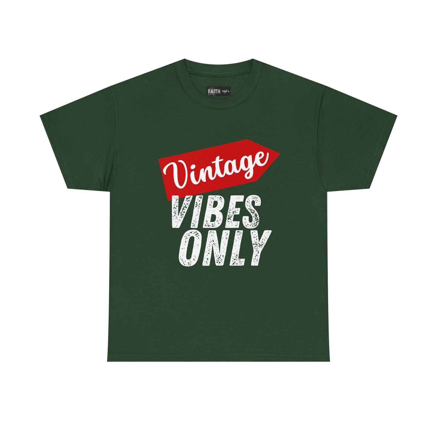 Vintage Vibes Only Unisex Heavy Cotton Tee, Retro T-Shirt, Trendy Gift for Him/Her, Casual Wear, Music Festival Outfit