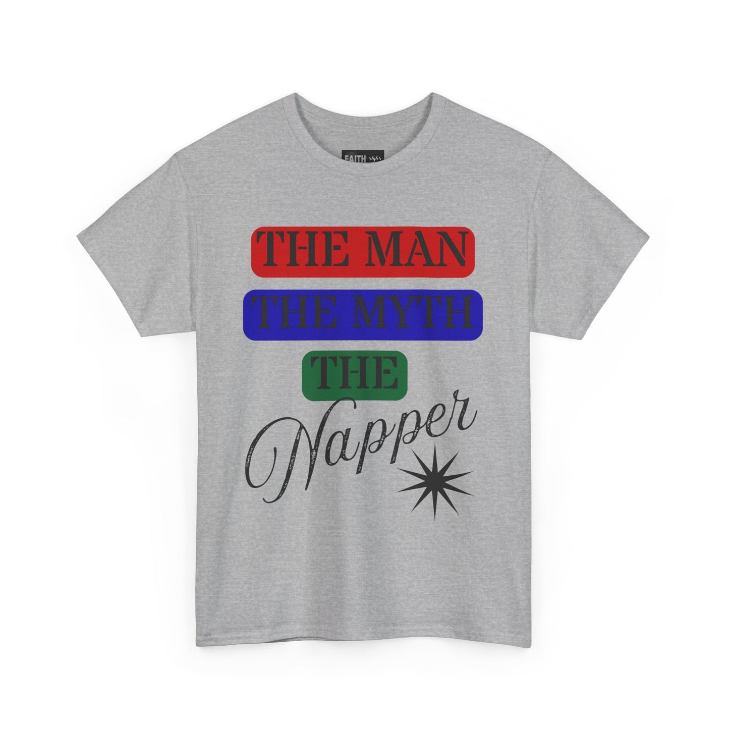 The Man, The Myth, The Napper Tee - Funny Unisex Cotton T-Shirt, Gift for Nap Lovers, Humor Apparel, Relaxation Shirt, Fun Sleepwear