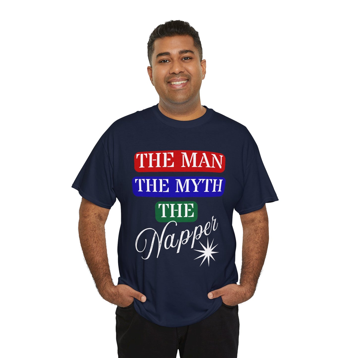 The Man, The Myth, The Napper Tee - Funny Unisex Cotton T-Shirt, Gift for Nap Lovers, Humor Apparel, Relaxation Shirt, Fun Sleepwear