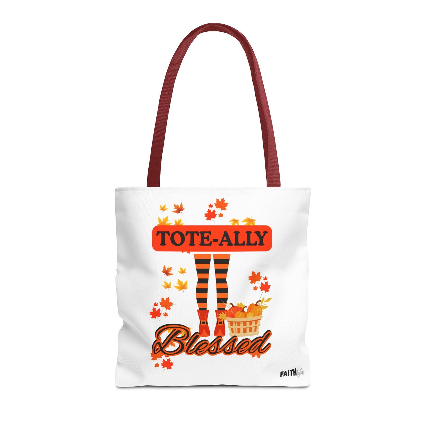 FaithStyles Blessed Holiday Tote Bag, Autumn Tote, Fall Accessories, Gift for Her, Seasonal Shopping Bag, Cute Grocery Bag