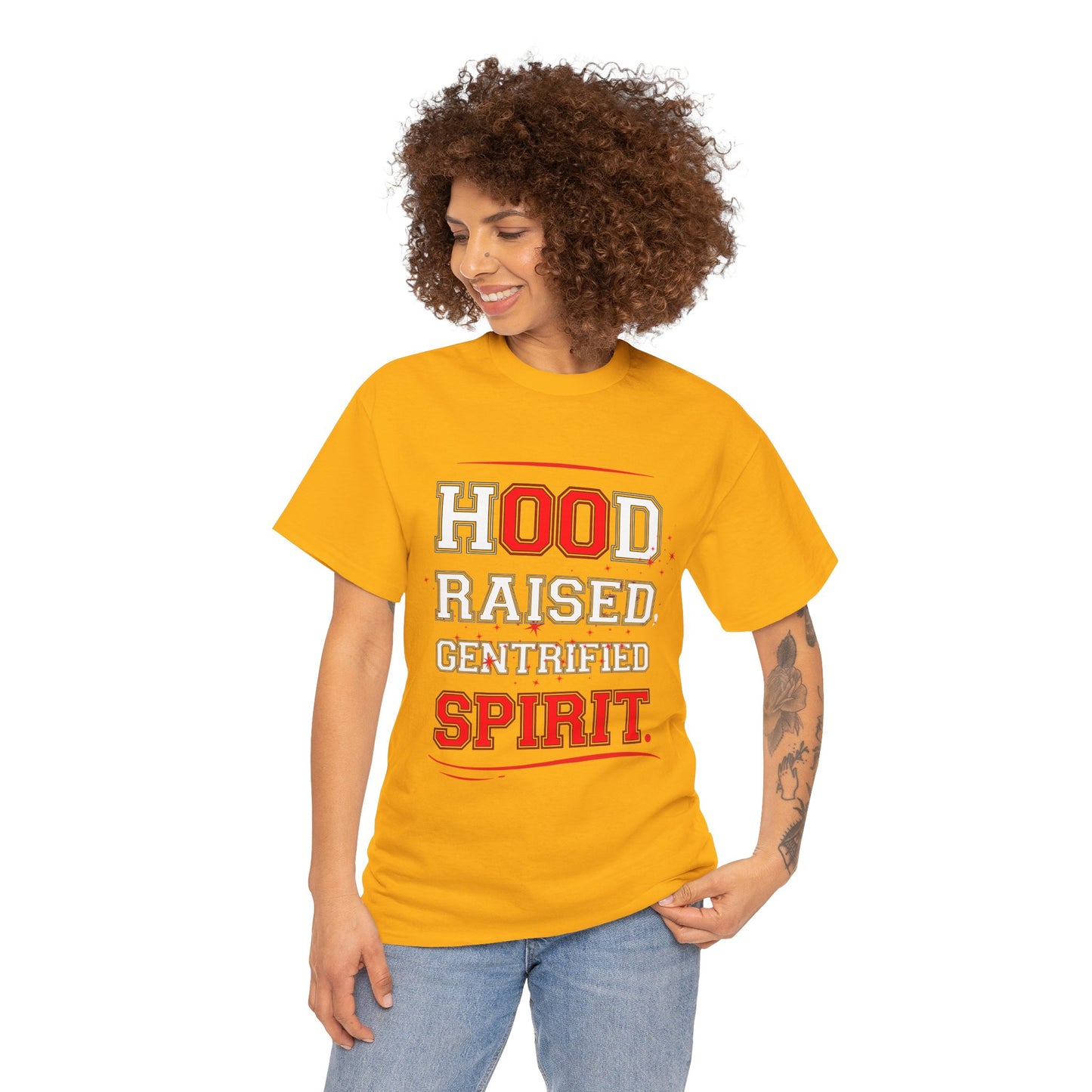 Hood Raised Spirit Unisex Heavy Cotton Tee - Empowering Streetwear