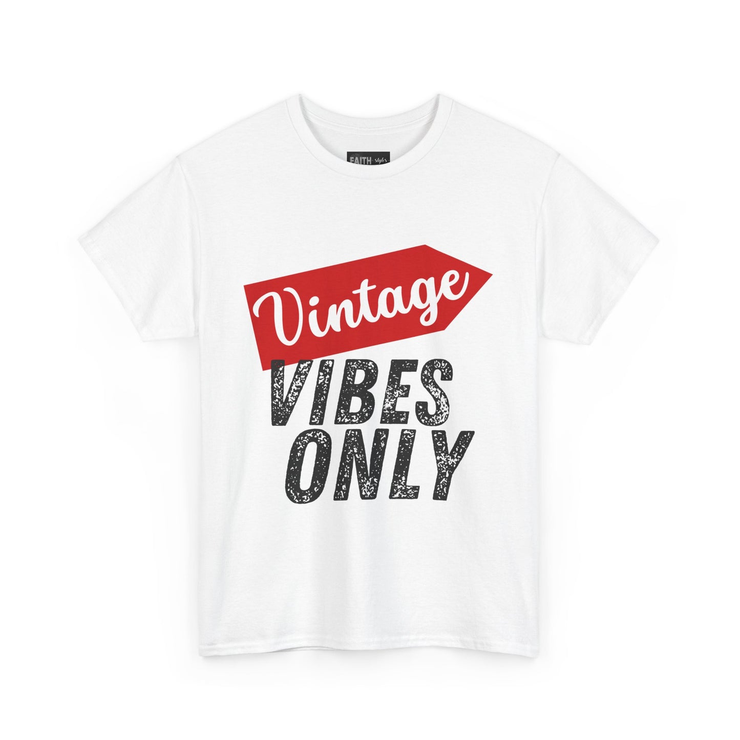 Vintage Vibes Only Unisex Heavy Cotton Tee, Retro T-Shirt, Trendy Gift for Him/Her, Casual Wear, Music Festival Outfit
