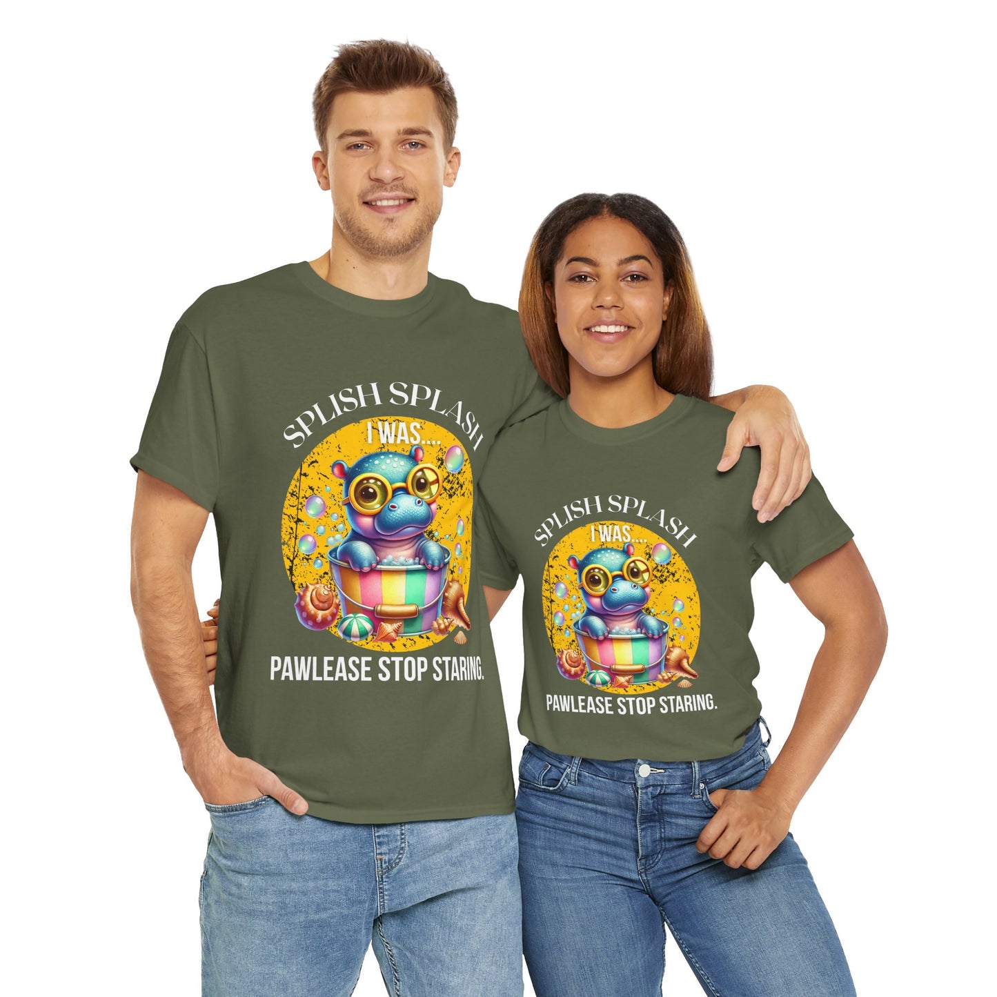 Splash Splash Frog Tee, Cute Animal Shirt, Fun Graphic T-Shirt, Summer Vibes Apparel, Gifts for Animal Lovers, Unisex Cotton Tee