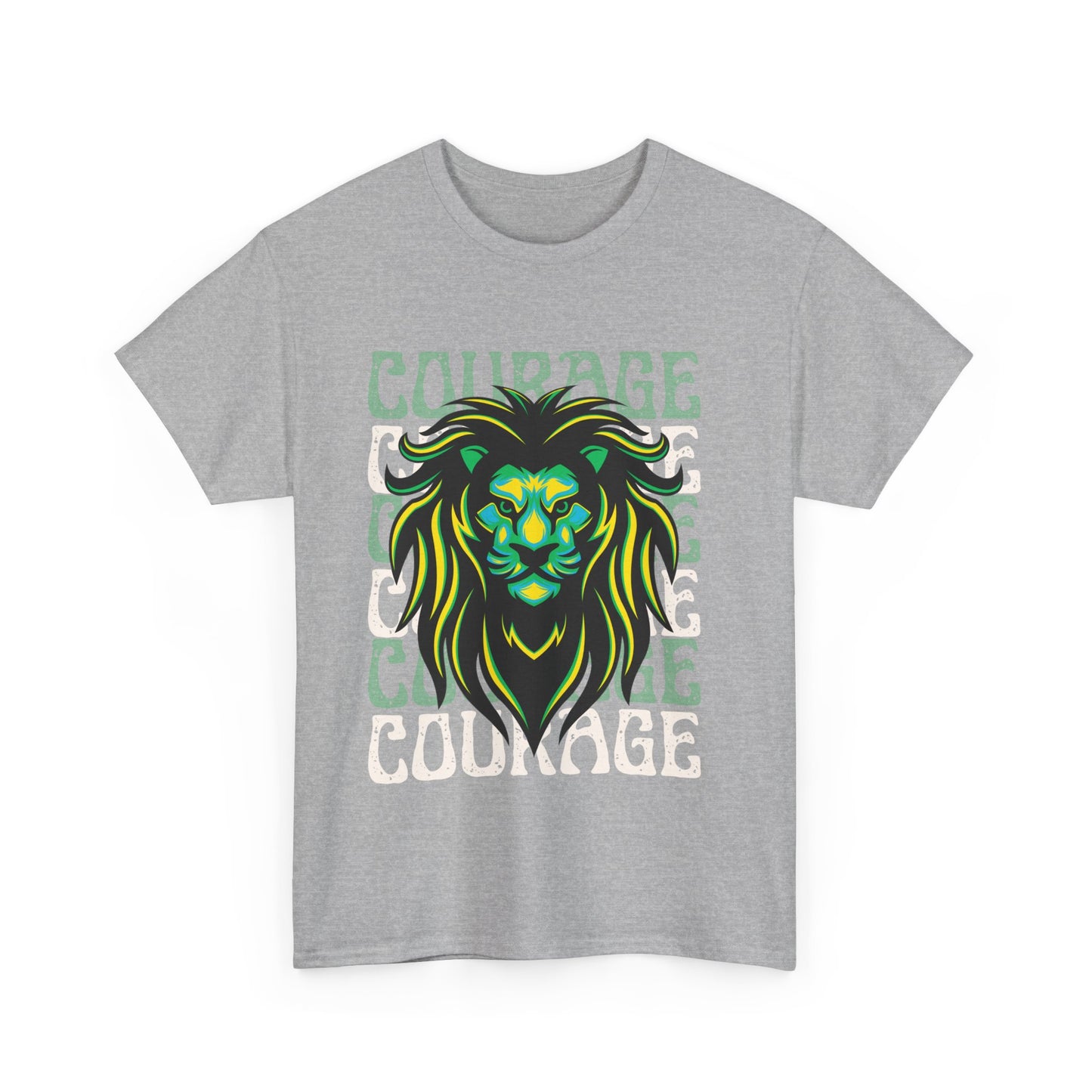 Courageous Lion Tee, Motivational Shirt, Unisex Cotton T-Shirt, Gift for Strength, Inspirational Apparel, Courage Theme