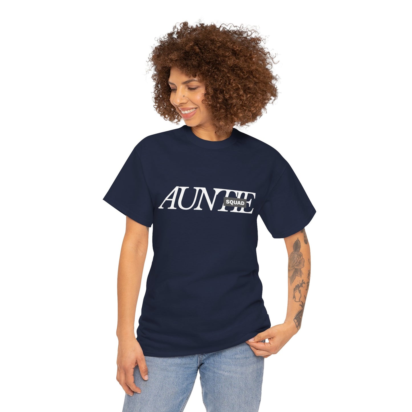 Auntie Squad Unisex Heavy Cotton Tee | Perfect Gift for Aunts | Family Reunion, Birthday, Mother's Day, Casual Wear, Everyday Comfort