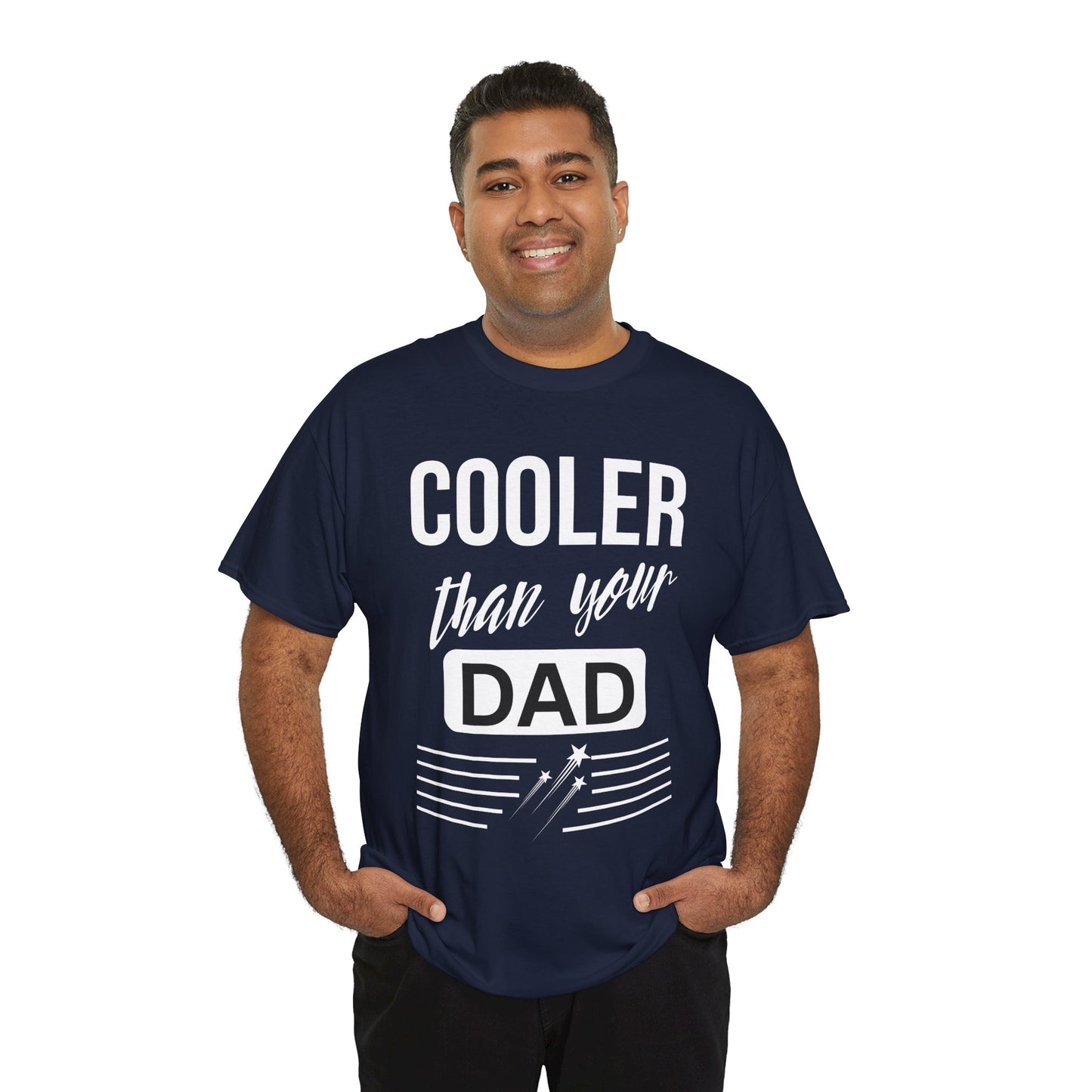 Cooler Than Your Dad Tee - Funny Gift for Dads, Unisex Cotton T-Shirt, Father's Day, Birthday, Casual Wear, Gift for Him, Dad Humor
