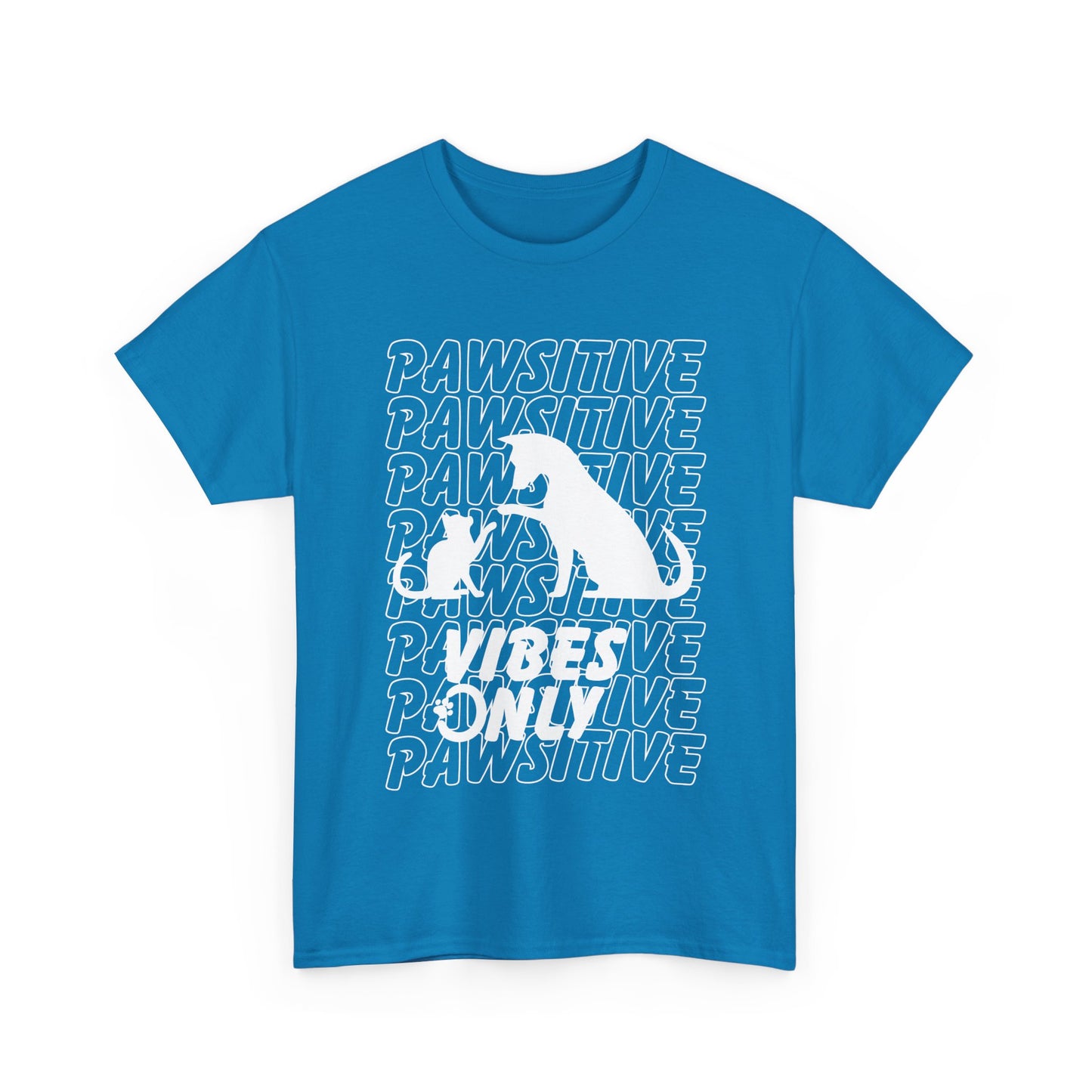 "Pawsitive Vibes Only" Unisex Heavy Cotton T-shirt