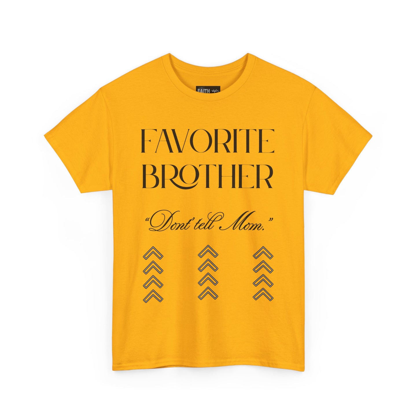 Favorite Brother Unisex Heavy Cotton Tee - Perfect Gift for Siblings, Casual Wear, Birthday, Family Reunion, Everyday Comfort