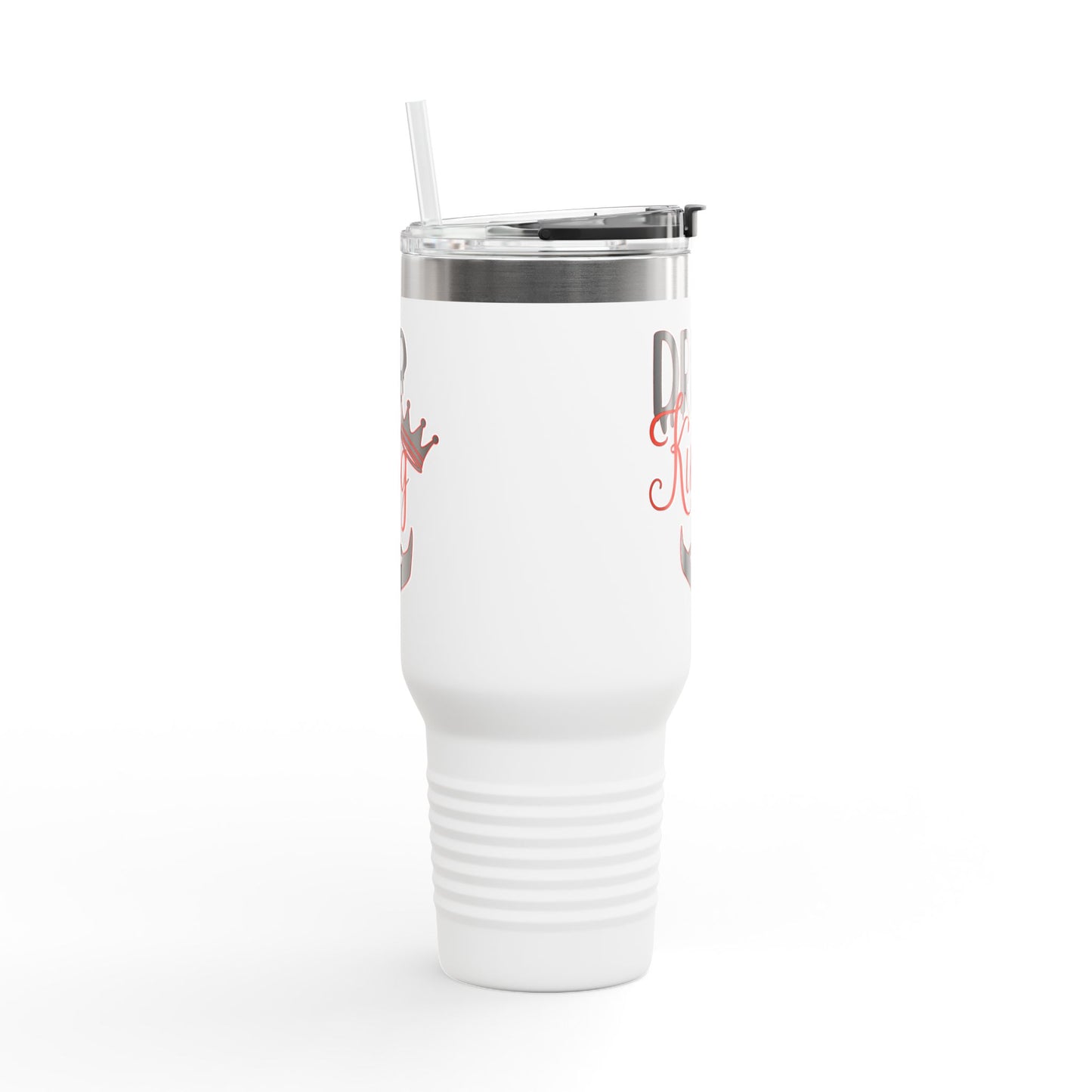 Drip King Insulated Travel Mug, 40oz | Perfect for Coffee Lovers, Gift for Him, Road Trips, Bearded Men, Stylish Drinkware