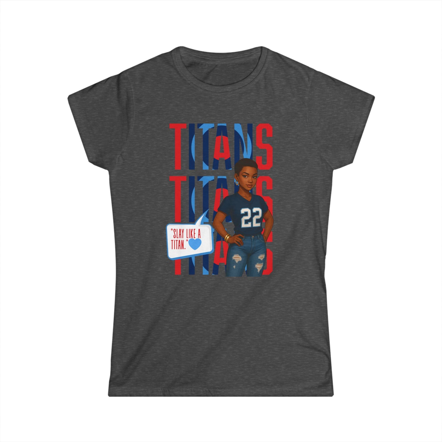 Women Sports Spirit Tee - Titans Fan Shirt, Game Day Outfit, Cheerleader Top, Birthday Gift, Teams Support Apparel
