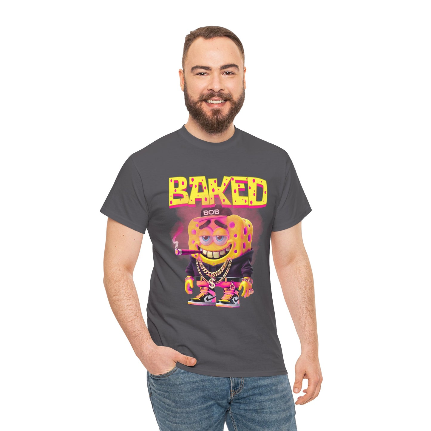 Baked Bob Unisex Heavy Cotton Tee - Fun Graphic Tee for Casual Wear
