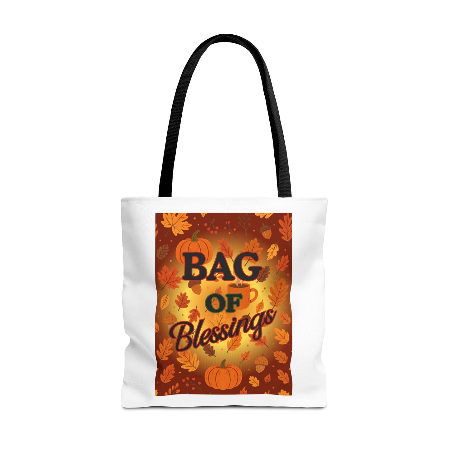 Autumn Blessings Tote Bag, Fall Tote for Shopping, Thanksgiving Gift Bag, Seasonal Carrier, Eco-Friendly Reusable Tote