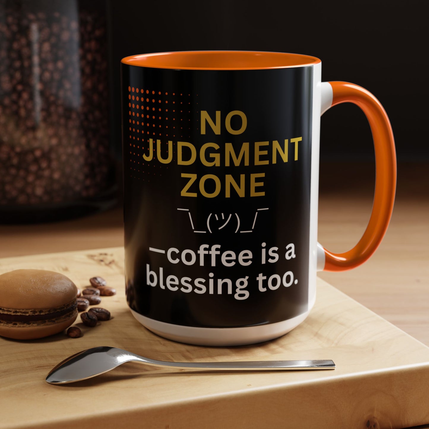 No Judgment Zone Coffee Mug, Funny Gift for Coffee Lovers, Unique Java Cup, Perfect for Birthdays, Inspirational Drinkware