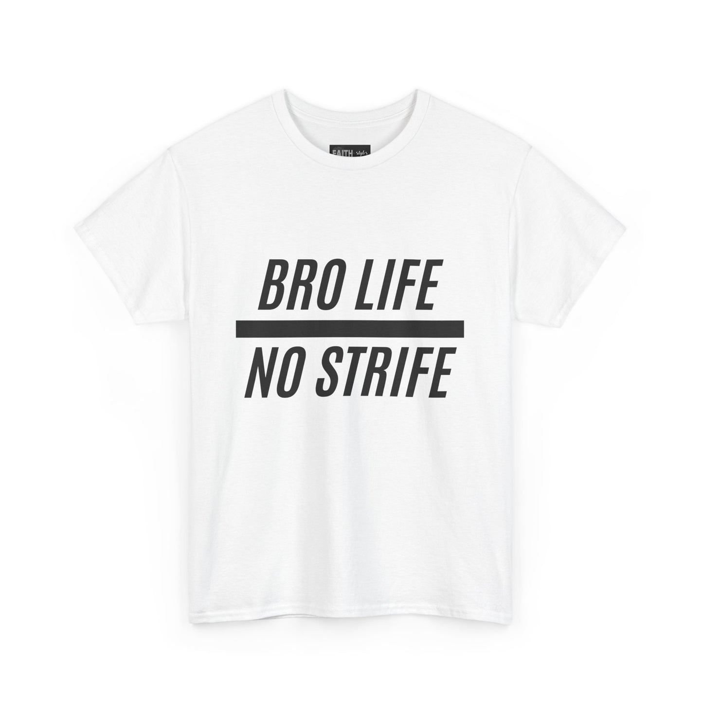 Bro Life Unisex Heavy Cotton Tee, Casual Graphic T-Shirt, Funny Gift for Friends, Everyday Wear, Brotherhood Apparel, Birthday Gift
