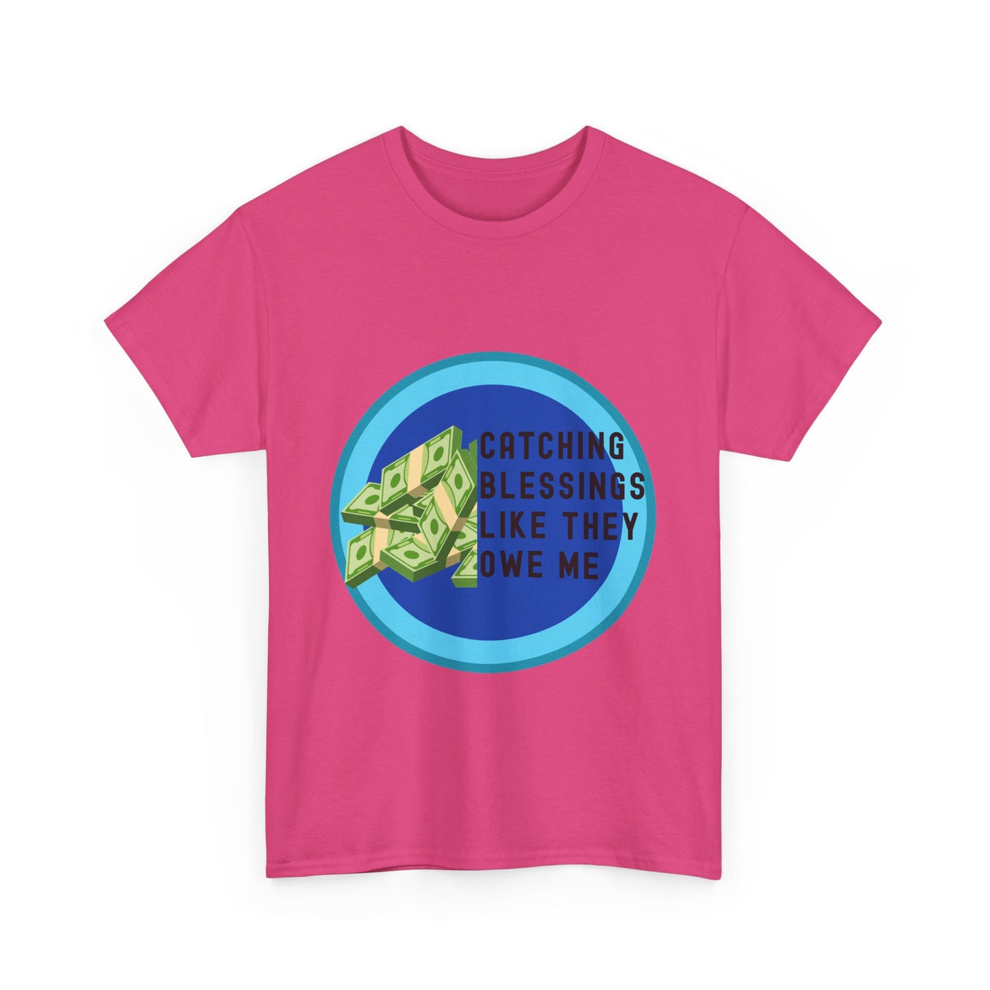 Catching Blessings Unisex Heavy Cotton Tee - Motivational Graphic T-Shirt