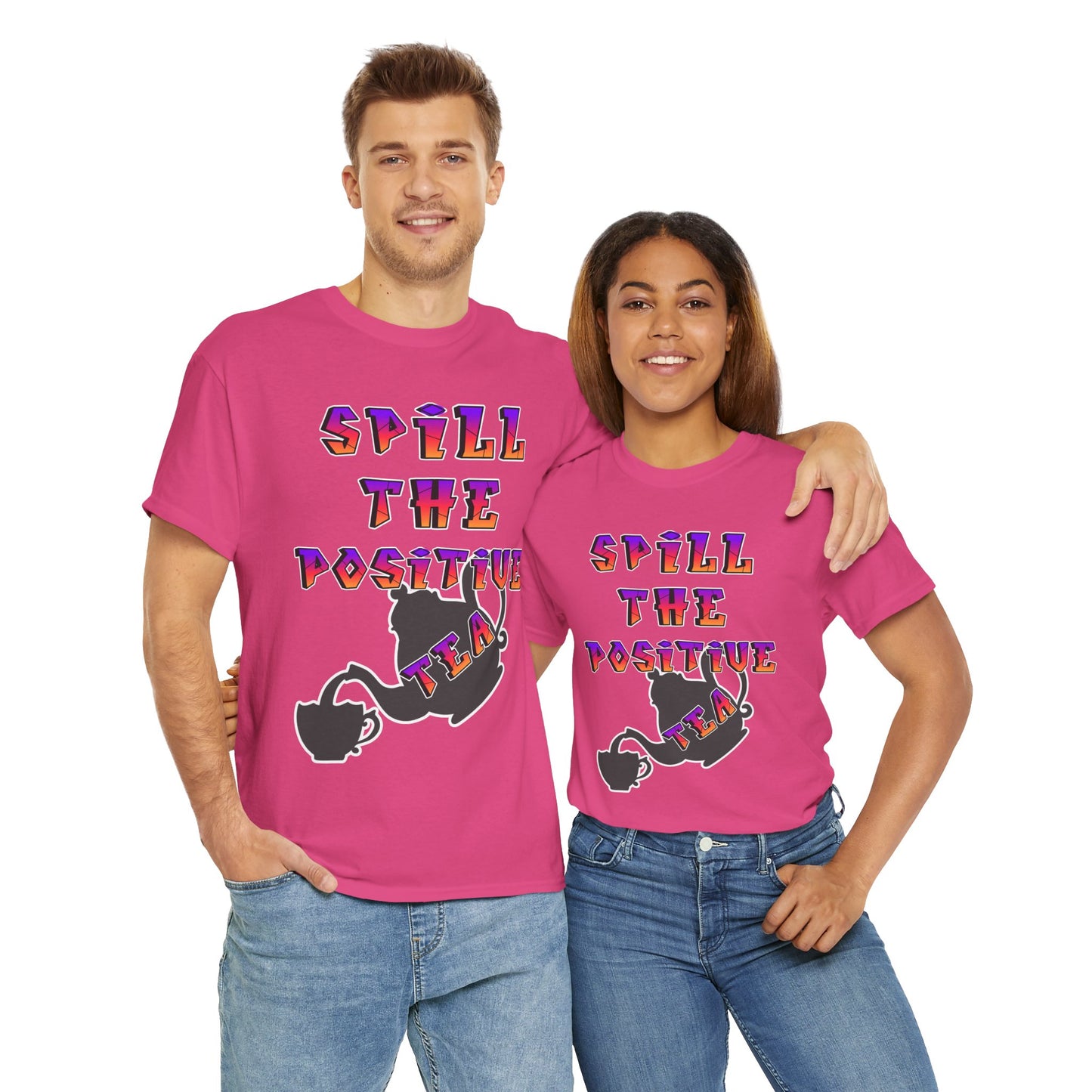 Positive Vibes Tee, Funny T-Shirt, Gift for Tea Lovers, Casual Wear, Inspirational Apparel, Unique Graphic Tee