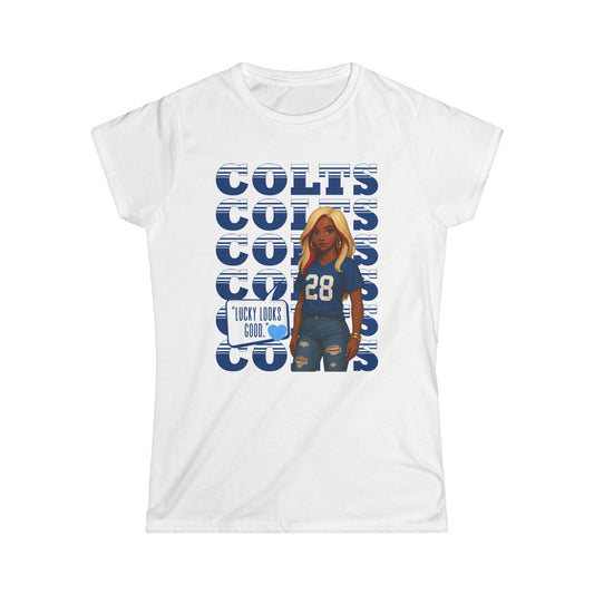 Colts Cheer Women's Softstyle Tee - Perfect for Game Day, Football Fans, Casual Wear, Sports Events, Gift Idea, Team Spirit