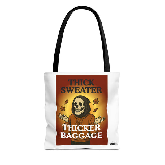 FaithStyles Fall-Themed Thicker Baggage Tote Bag, Halloween, Autumn Vibes, Eco-Friendly Gift, Spooky Baggage, Seasonal Carryall, Shopping Bag, Casual Style