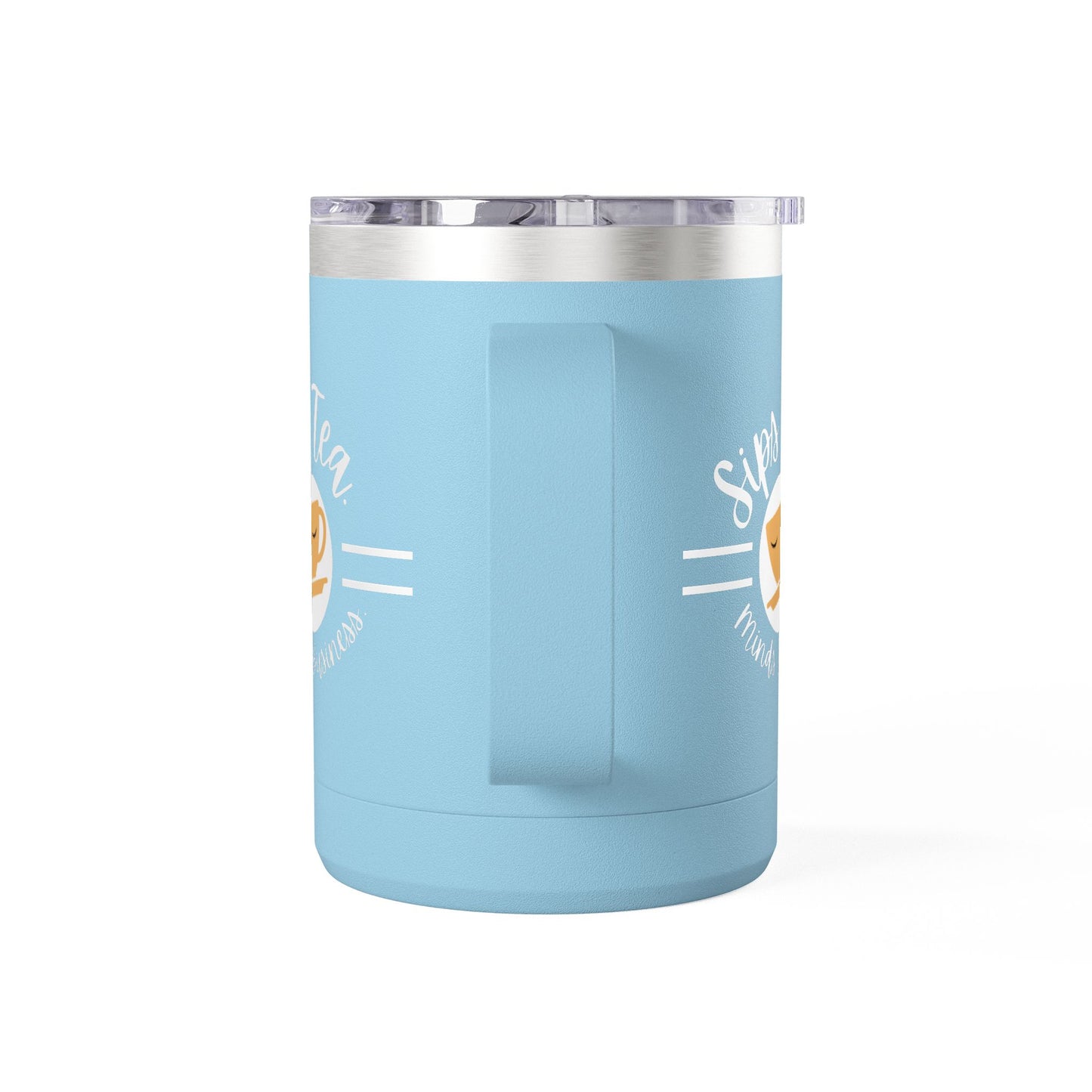Coffee Lover's Tumbler with Sips Tea Design, Insulated Mug for Home, Travel, Gift for Coffee & Tea Lovers, Birthday, Office, Everyday Use