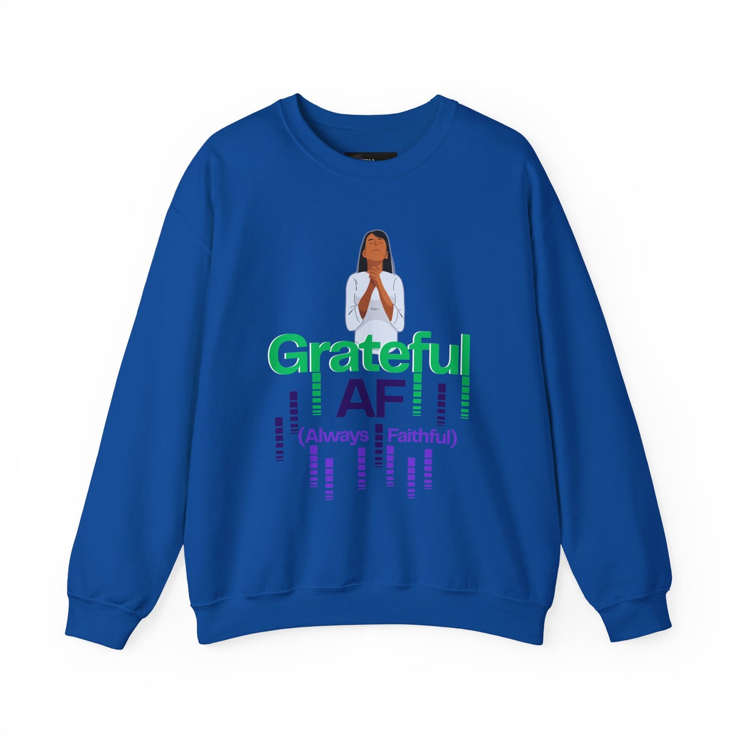 Women Grateful AF Crewneck Sweatshirt | Cozy Unisex Pullover for Thanksgiving, Gifts, and Everyday Wear