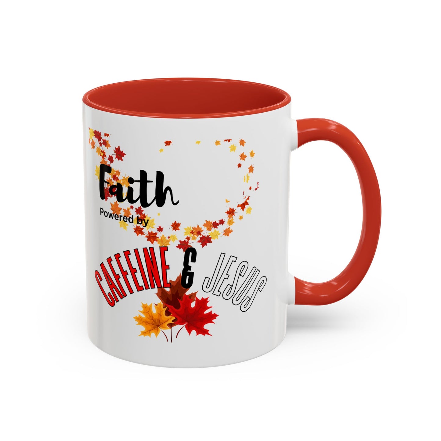 Faith & Caffeine Fall Coffee Mug | Perfect for Autumn Lovers, Thanksgiving Gift, Religious Coffee Cup, Inspirational Drinkware, Cozy Vibes