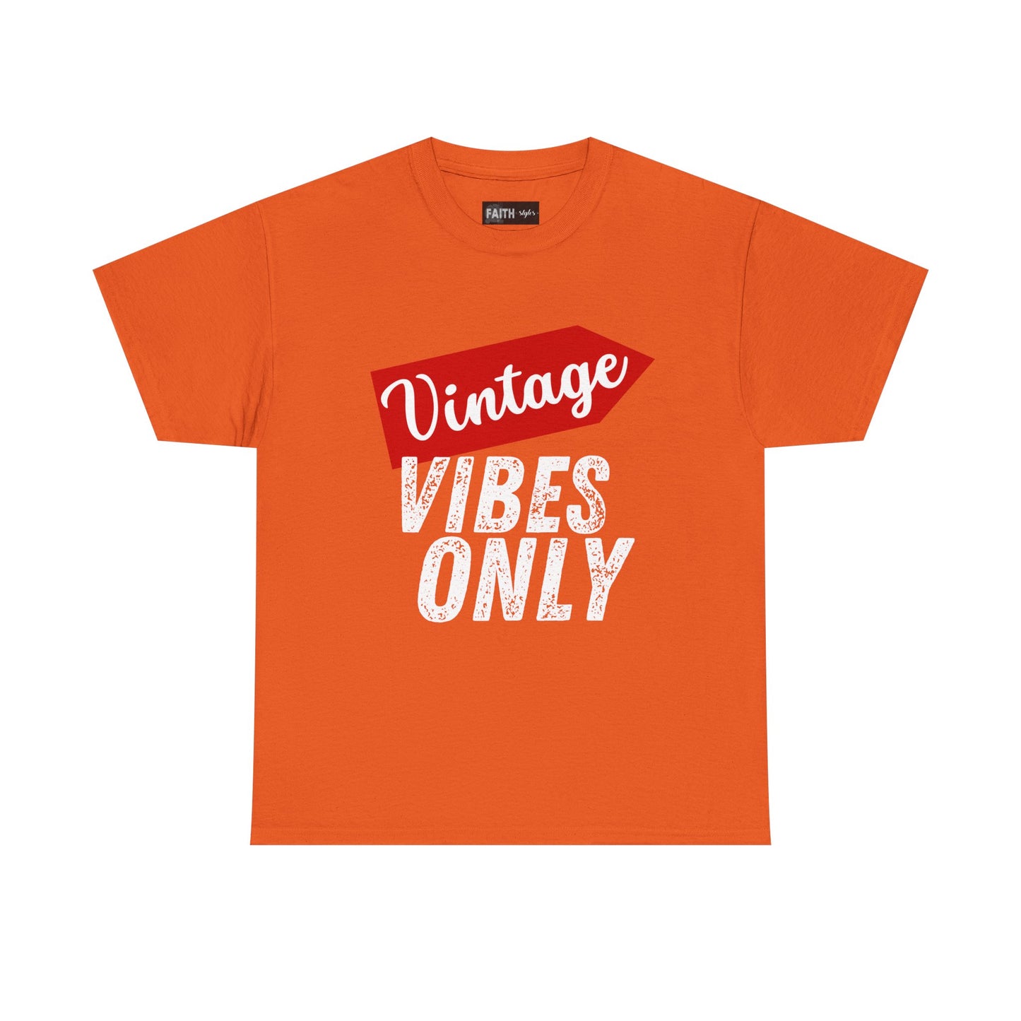 Vintage Vibes Only Unisex Heavy Cotton Tee, Retro T-Shirt, Trendy Gift for Him/Her, Casual Wear, Music Festival Outfit