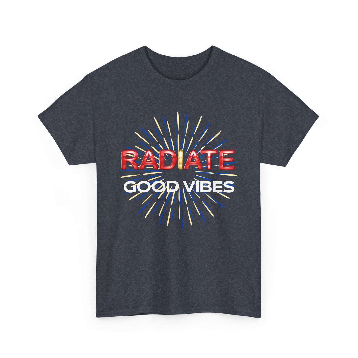 Radiate Unisex Heavy Cotton Tee - Positive Vibe Shirt, Gift for Friends, Motivational Apparel, Casual Wear, Everyday Comfort