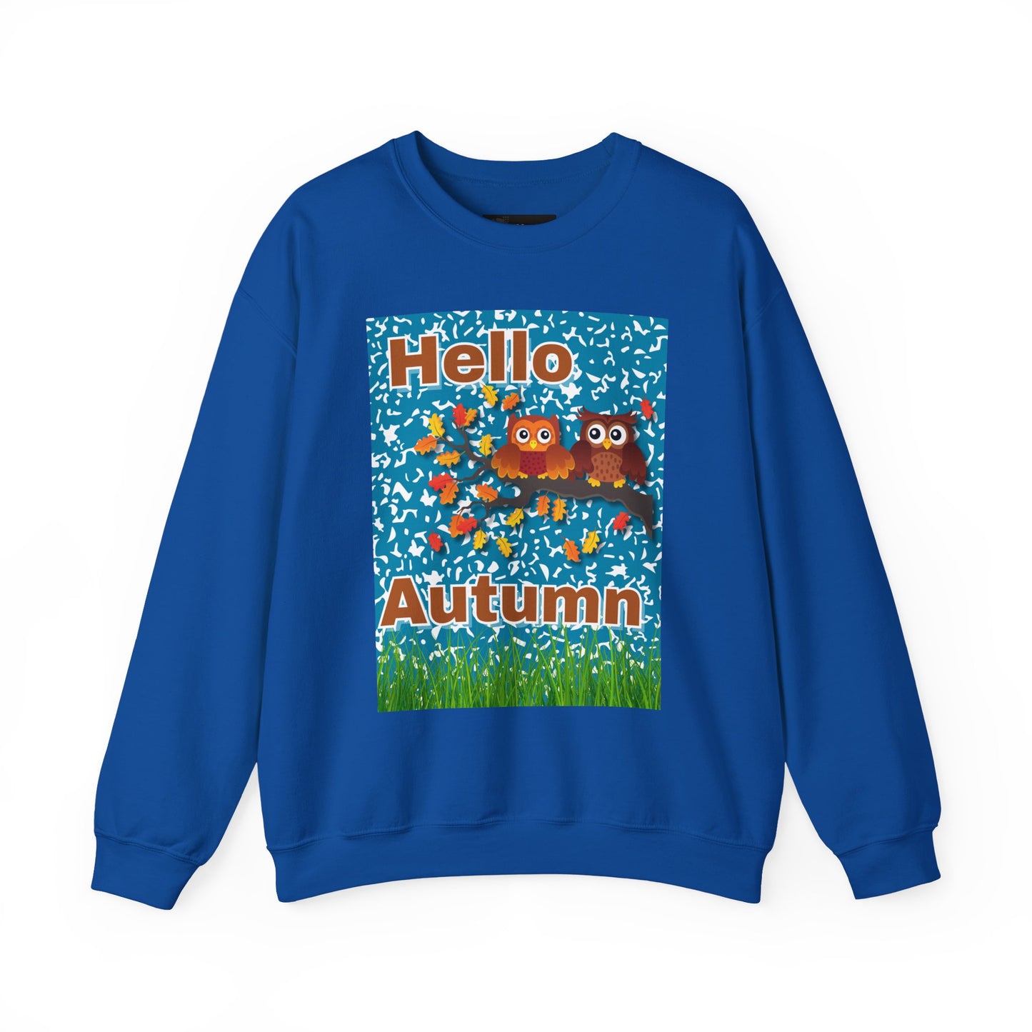 Autumn Owl Crewneck Sweatshirt, Cozy Fall Apparel, Seasonal Gift, Halloween, Thanksgiving, Cute Sweatshirt, Unisex Fall Fashion