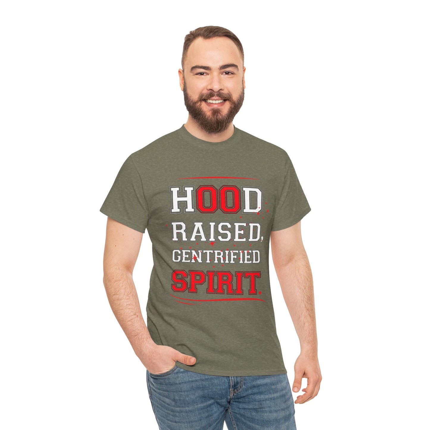 Hood Raised Spirit Unisex Heavy Cotton Tee - Empowering Streetwear