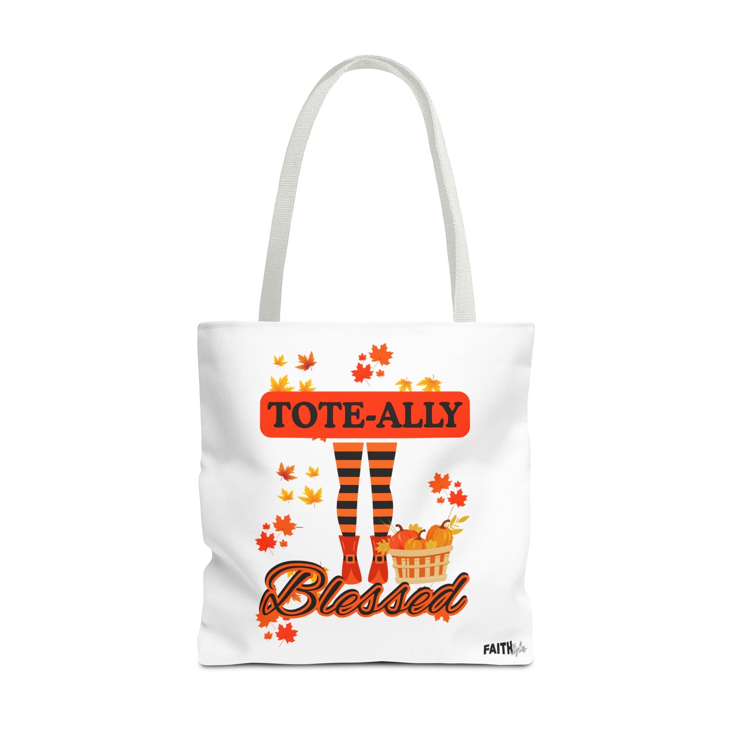 FaithStyles Blessed Holiday Tote Bag, Autumn Tote, Fall Accessories, Gift for Her, Seasonal Shopping Bag, Cute Grocery Bag